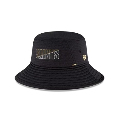 New Orleans Saints Gorra | New Era NFL Official Summer Sideline Stretch Bucket Hat Mexico - Negros
